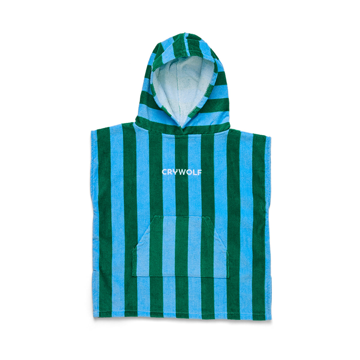Crywolf Hooded Towel in Deck Stripe - front view