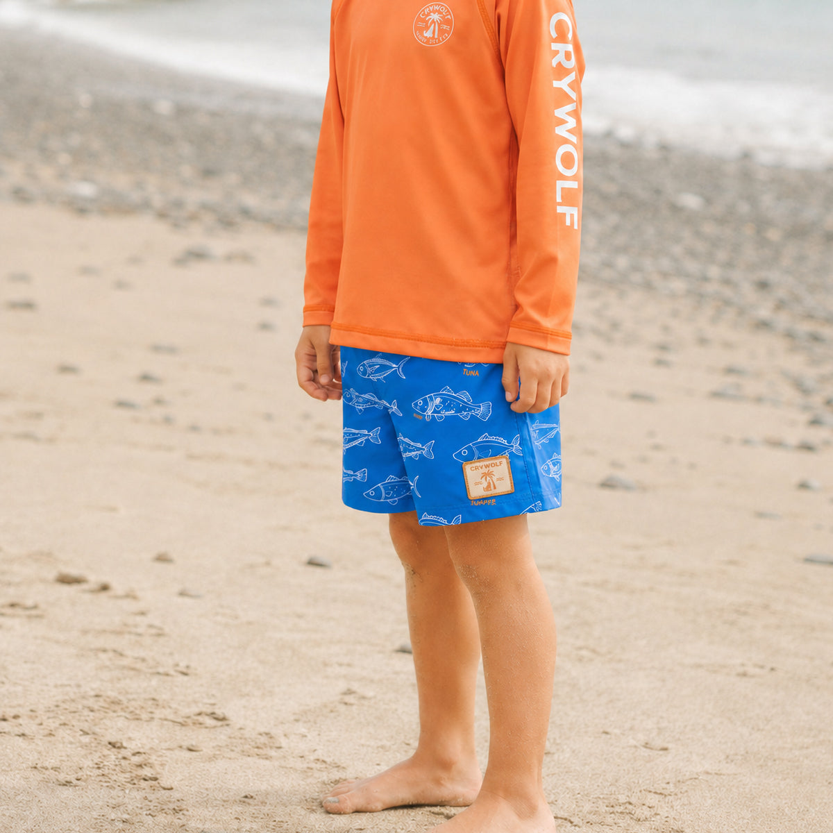 Crywolf Long Sleeve Rash Vest in Sunset - lifestyle