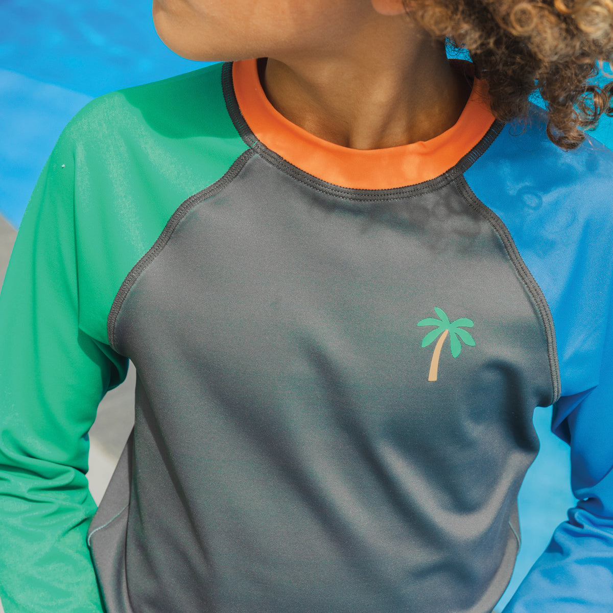 Crywolf Long Sleeve Rash Vest in Seaside Colourblock - lifestyle 4