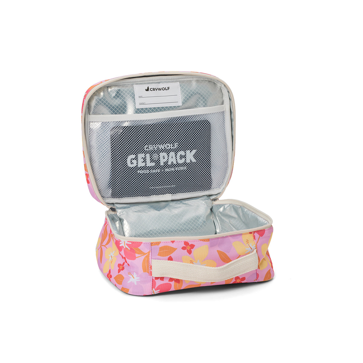 Crywolf Everyday Lunch Bag in Hibiscus Daze - product shot