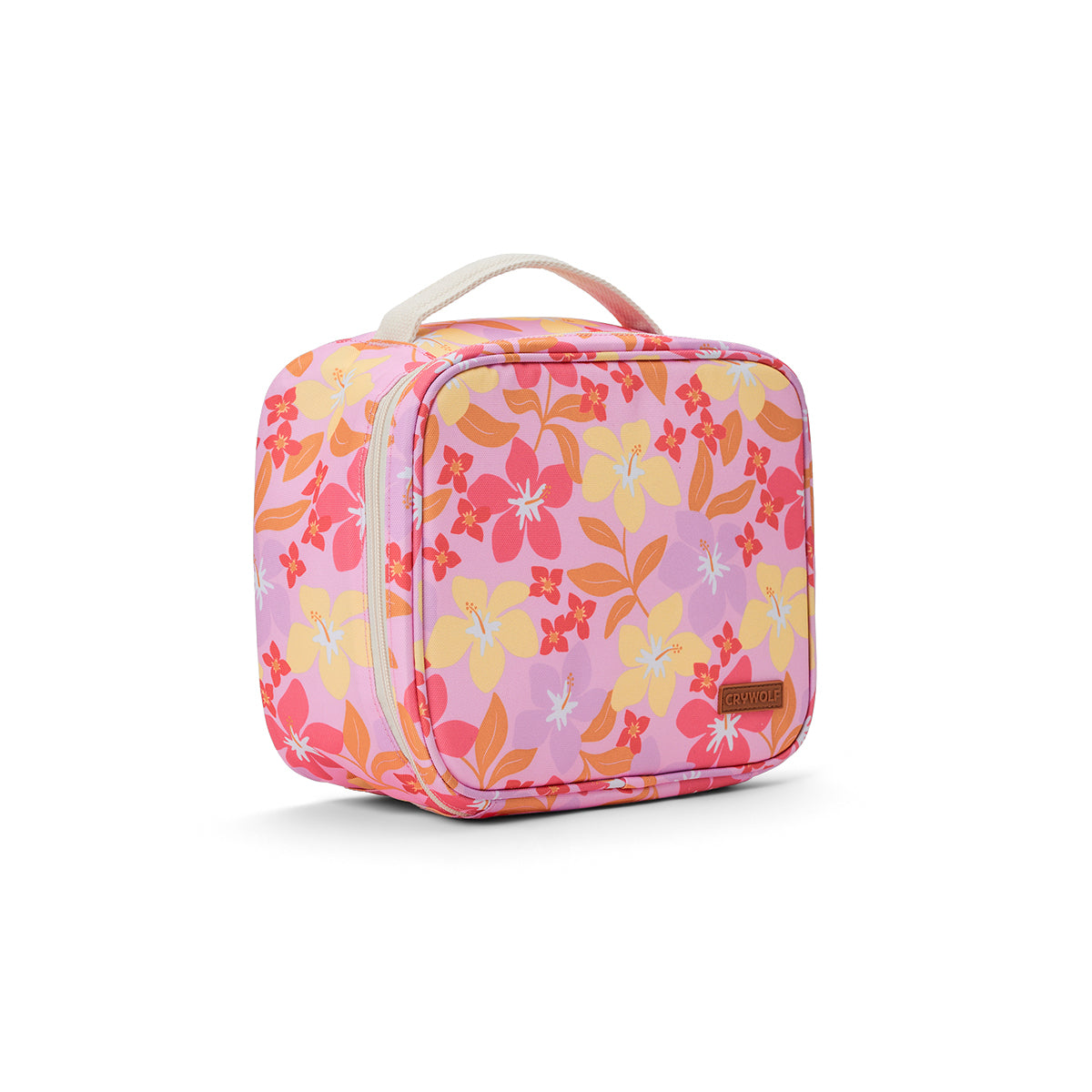Crywolf Everyday Lunch Bag in Hibiscus Daze - side view