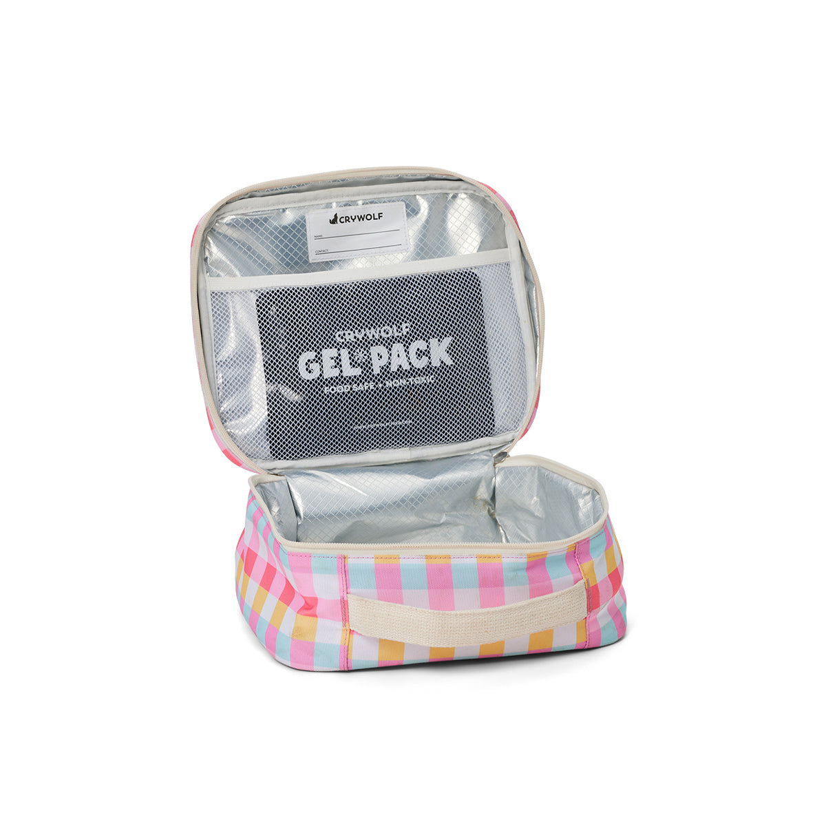 Crywolf Everyday Lunch Bag in Pop Gingham - product shot