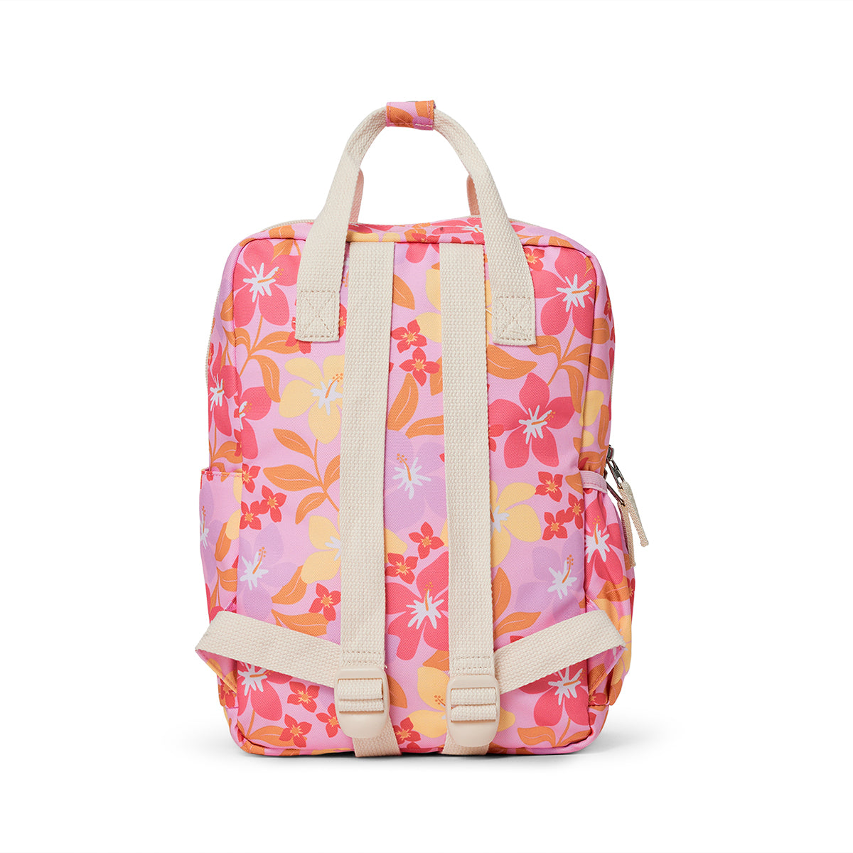 Crywolf Mini Backpack in Hibiscus Daze - back view