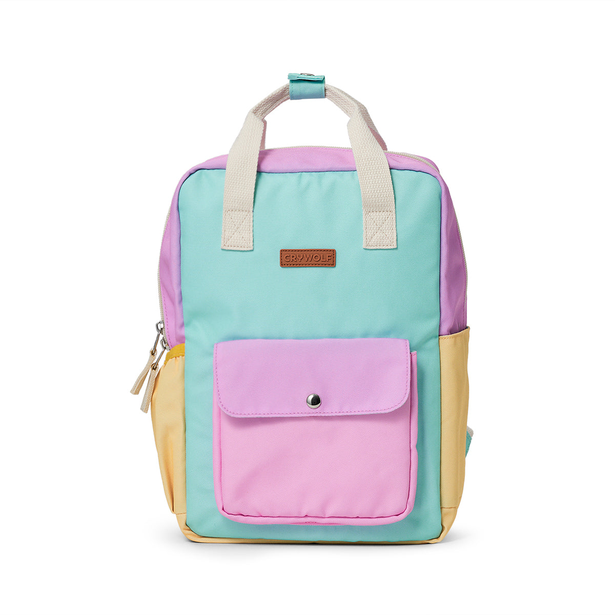 Crywolf Mini Backpack in Poolside Colourblock - front view