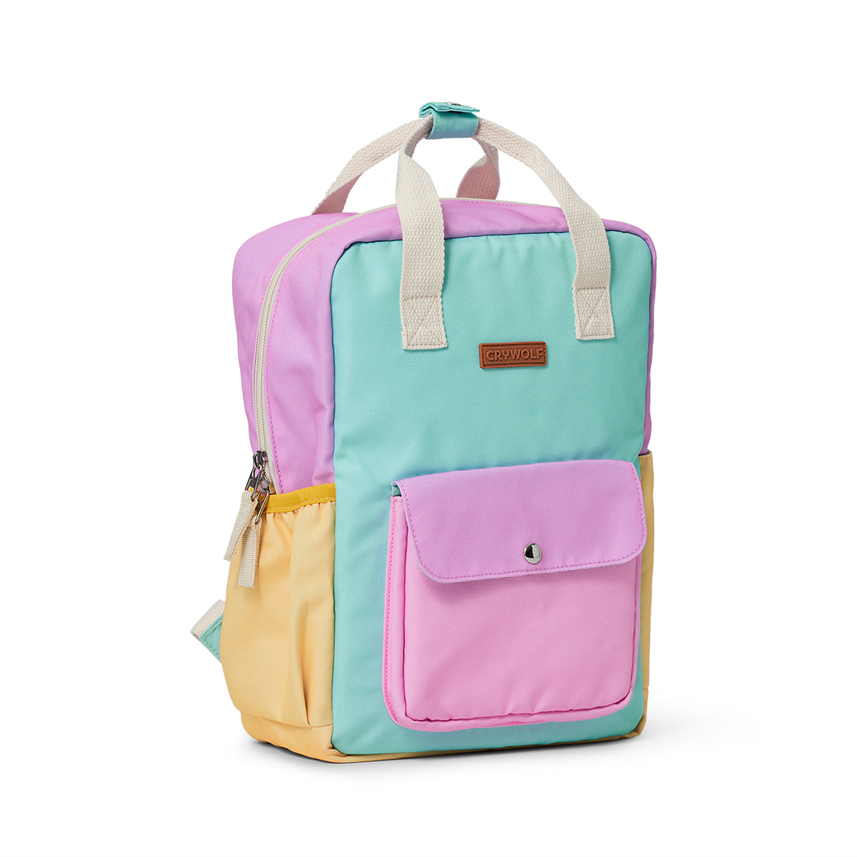 Crywolf Mini Backpack in Poolside Colourblock - side view