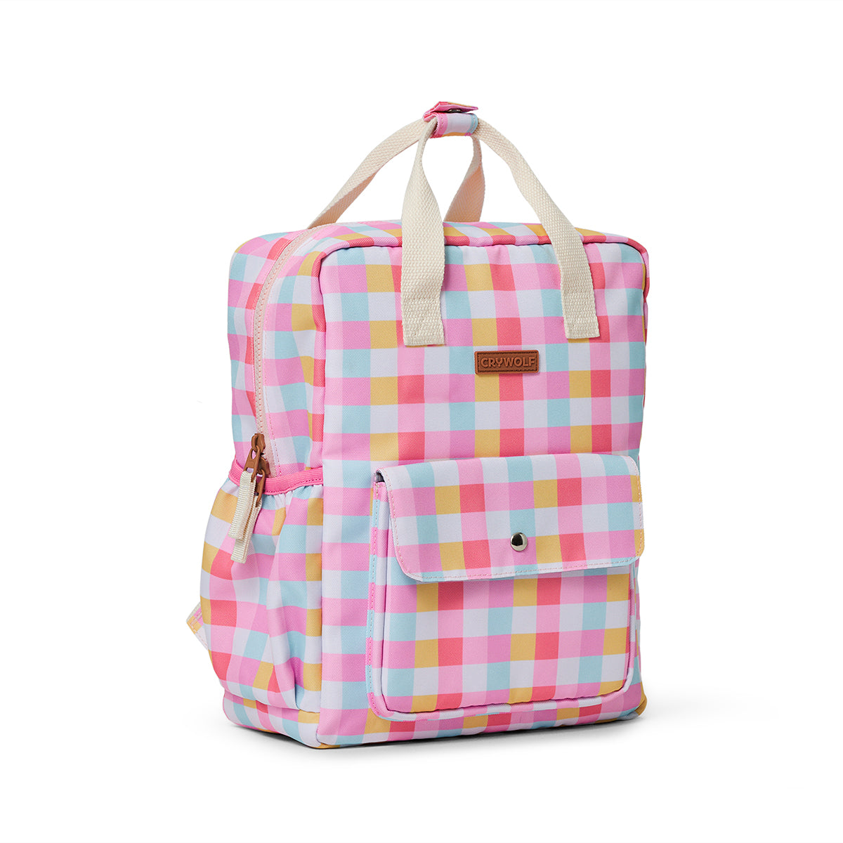 Crywolf Mini Backpack in Pop Gingham - side view