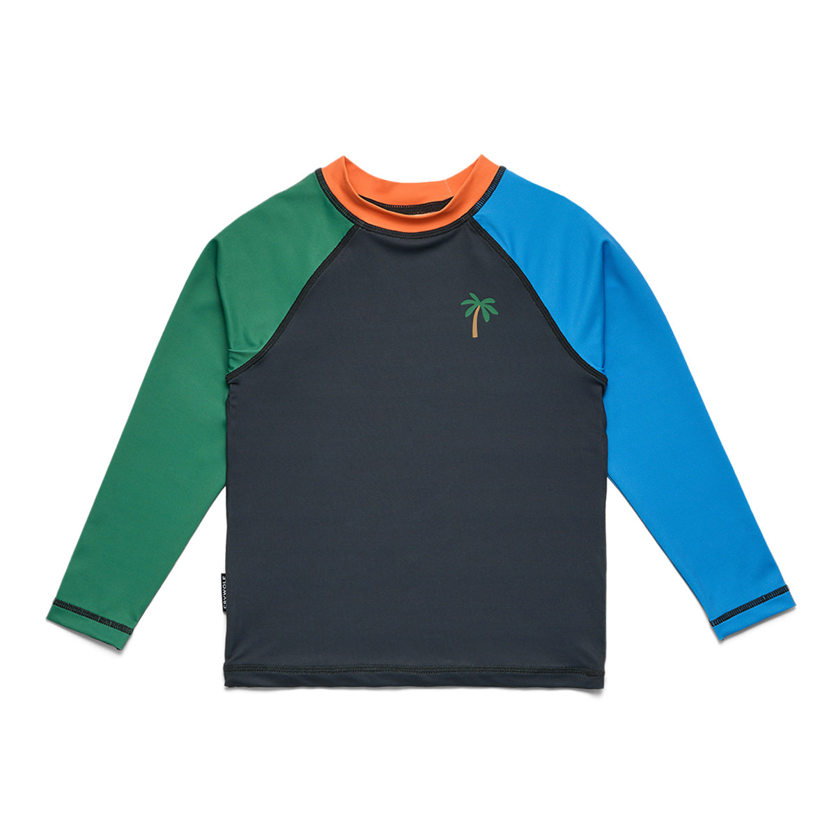 Crywolf Long Sleeve Rash Vest in Seaside Colourblock - front view