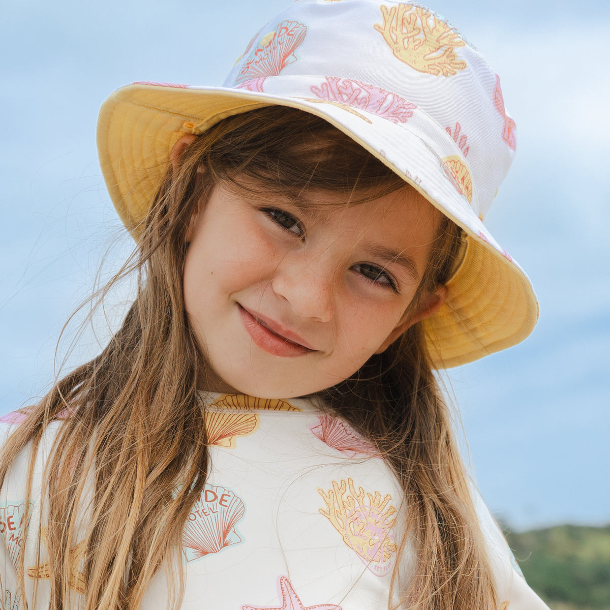 Crywolf Reversible Bucket Hat in Shell - lifestyle 1