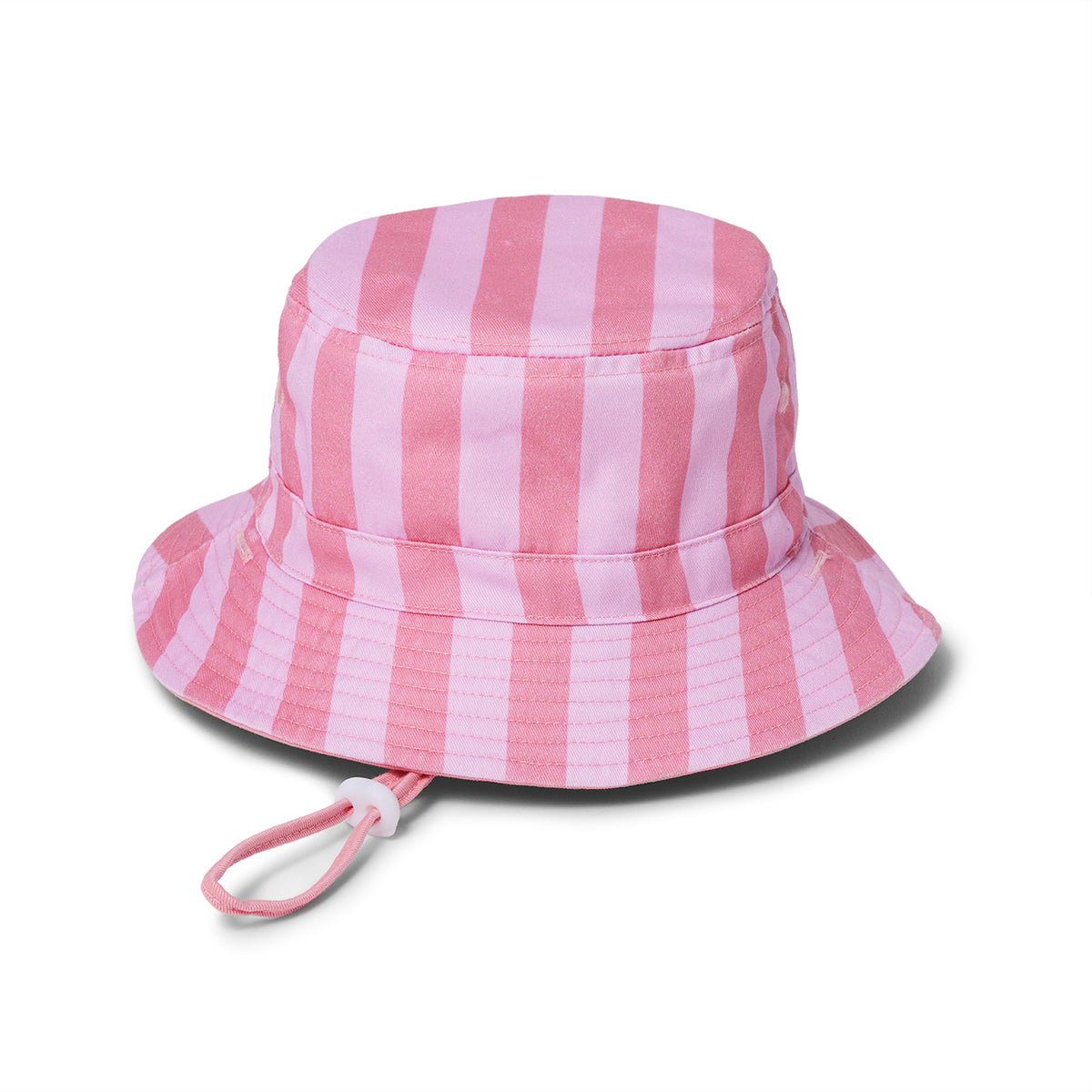 Crywolf Reversible Bucket Hat in Flamingo Stripe - front view