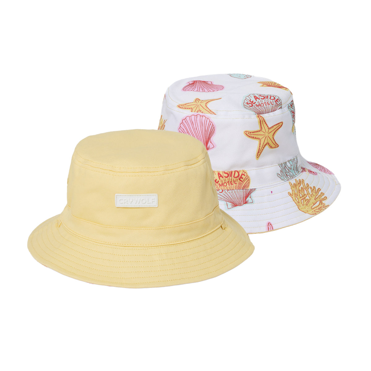Crywolf Reversible Bucket Hat in Shell - both sides