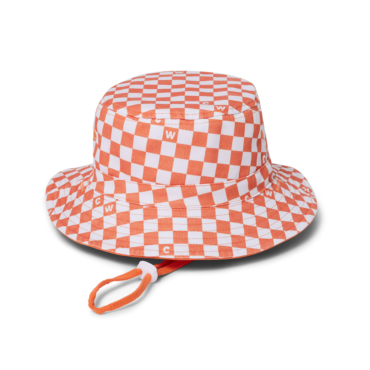 Crywolf Reversible Bucket Hat in Sunset Check - front view