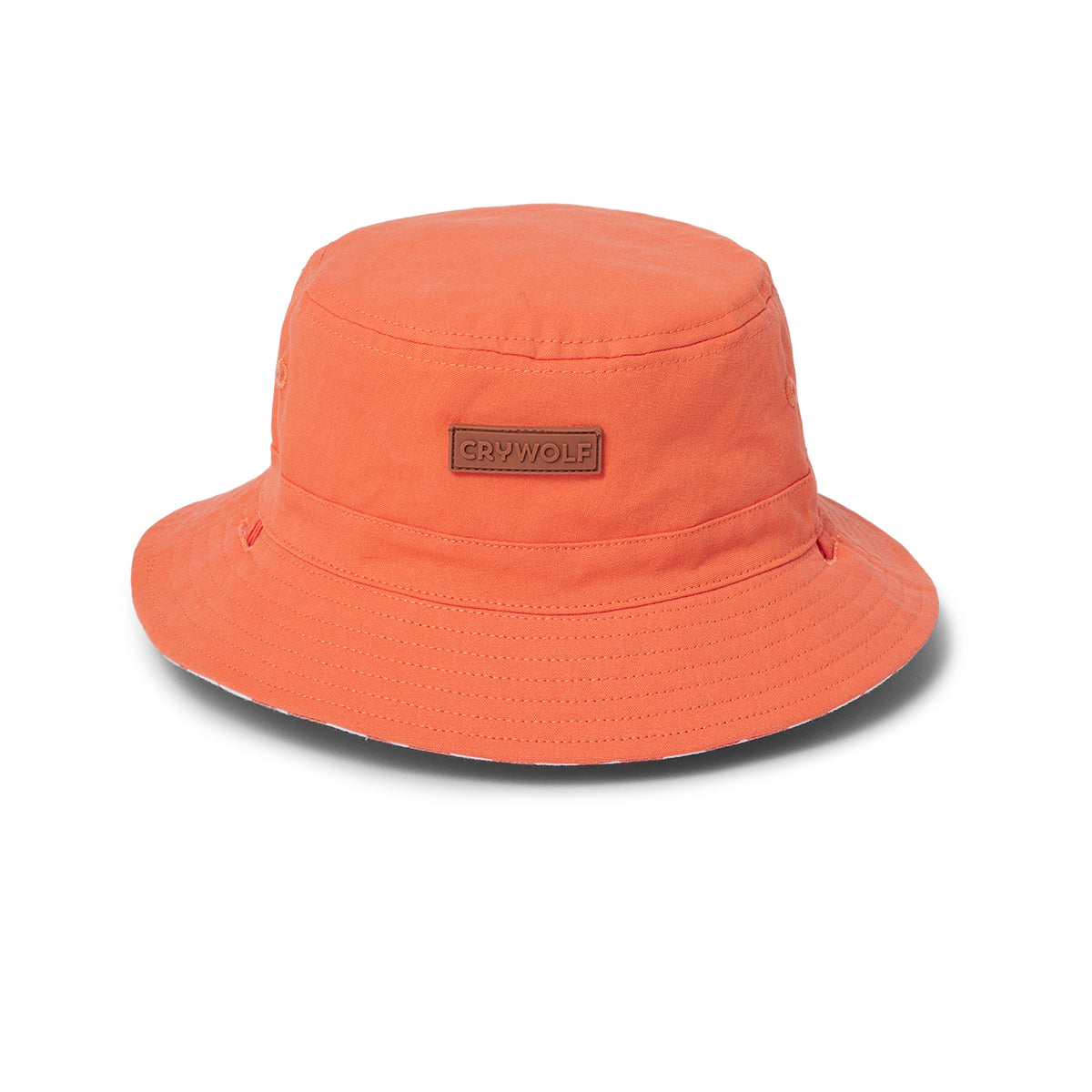 Crywolf Reversible Bucket Hat in Sunset Check - reverse side