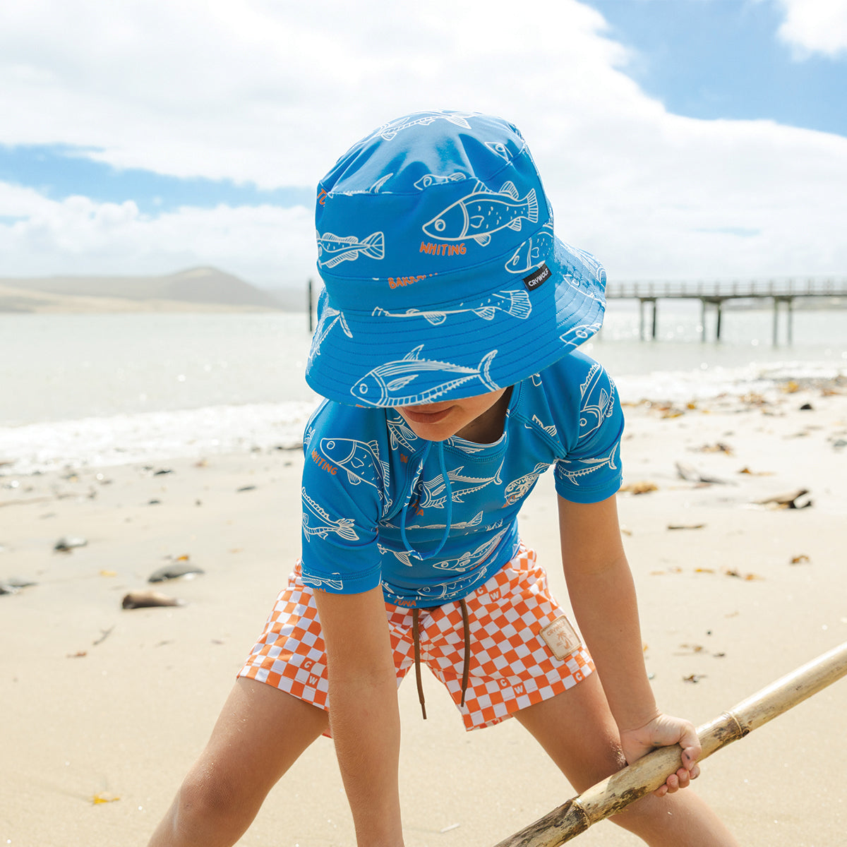 Crywolf Swim Bucket Hat in Saltwater - lifestyle 1