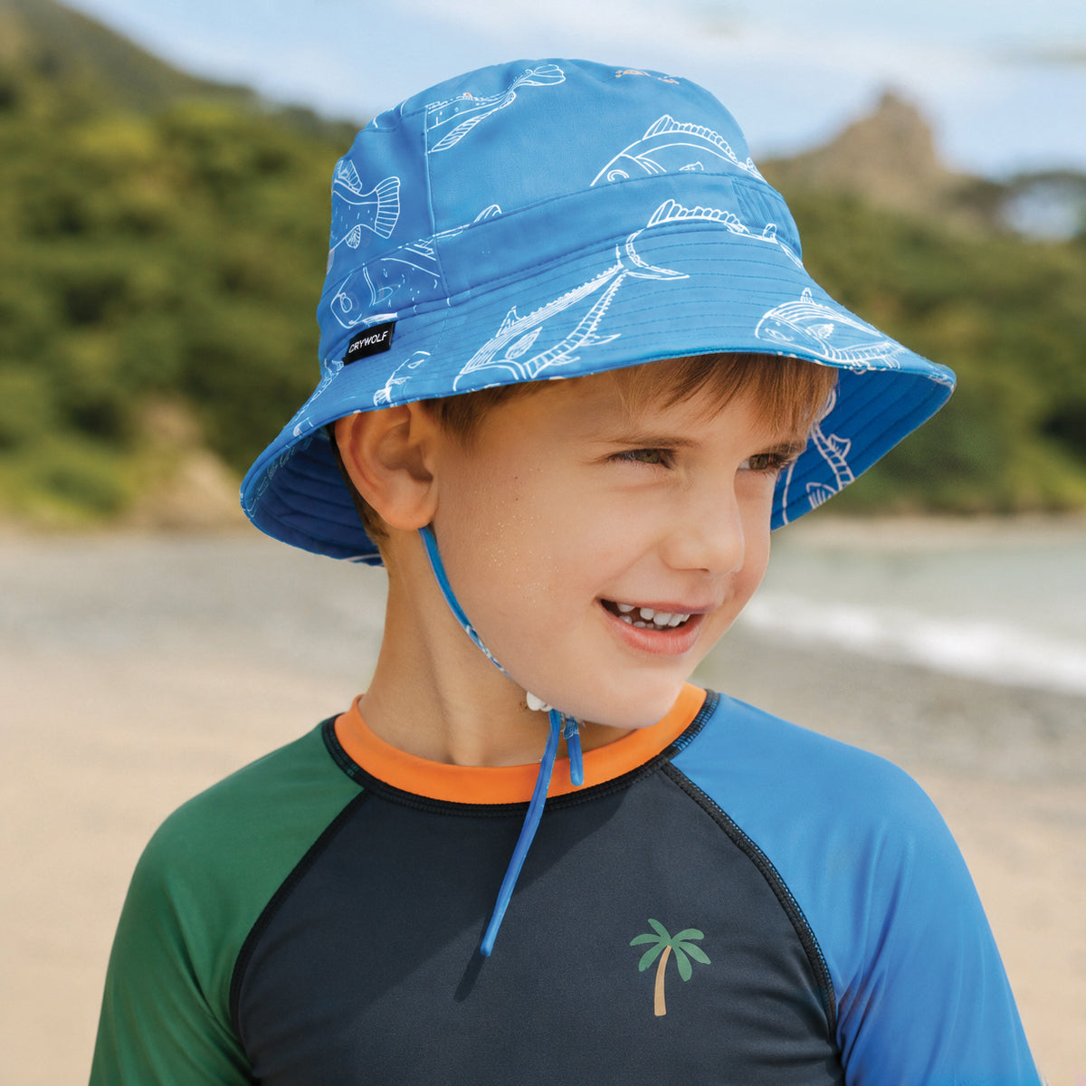Crywolf Swim Bucket Hat in Saltwater - lifestyle 2