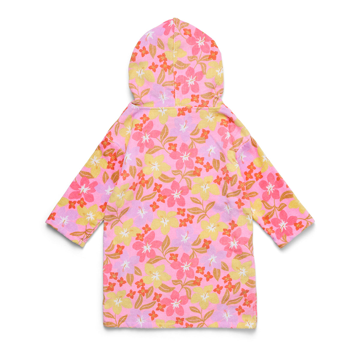 Crywolf Zip-Up Towel in Hibiscus Daze - back view