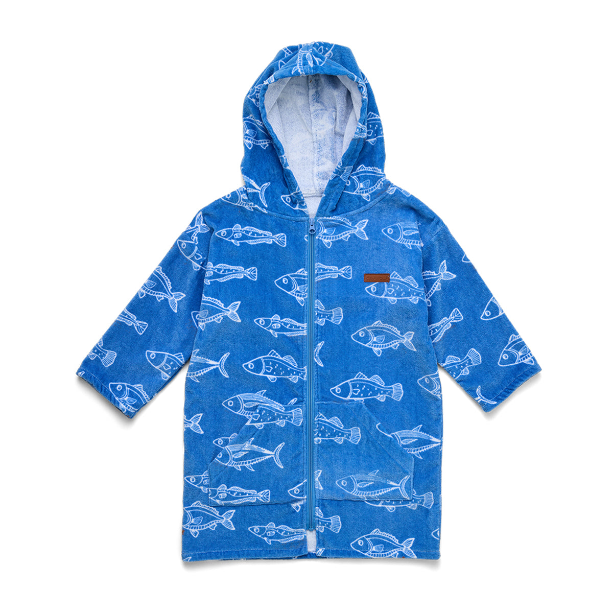 Crywolf Zip-Up Towel in Saltwater - front view