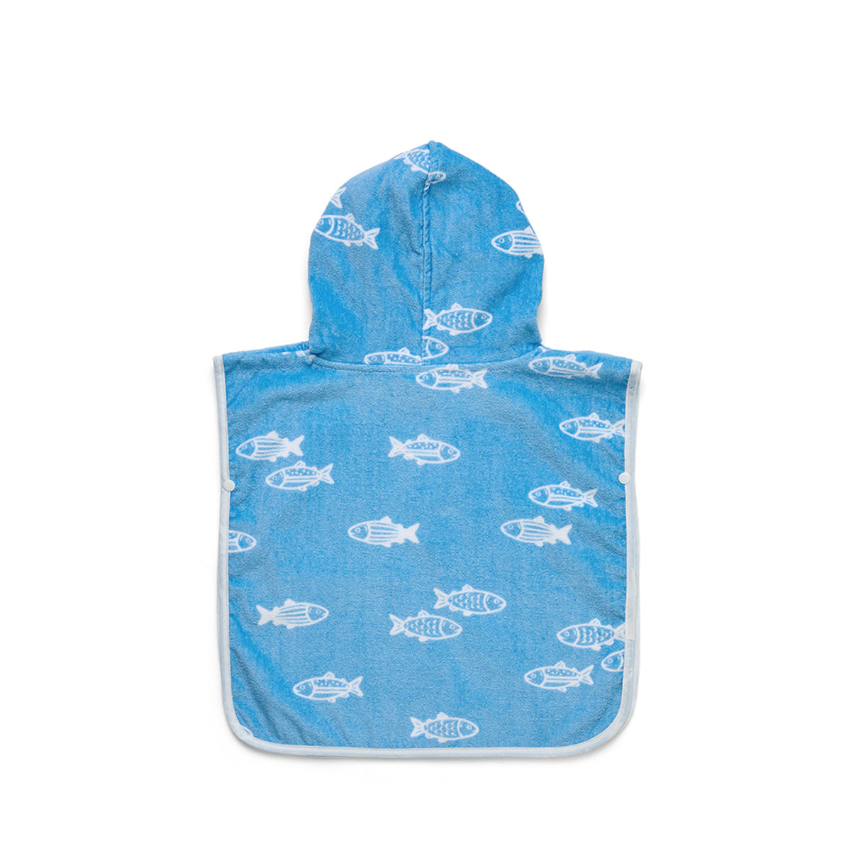Crywolf Baby Hooded Towel in Fish School - back view