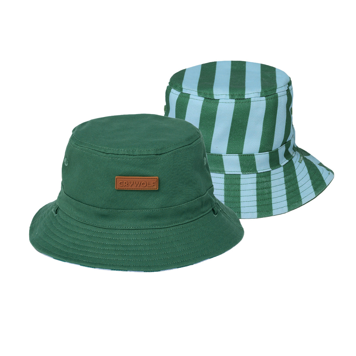 Crywolf Reversible Bucket Hat in Deck Stripe - both sides