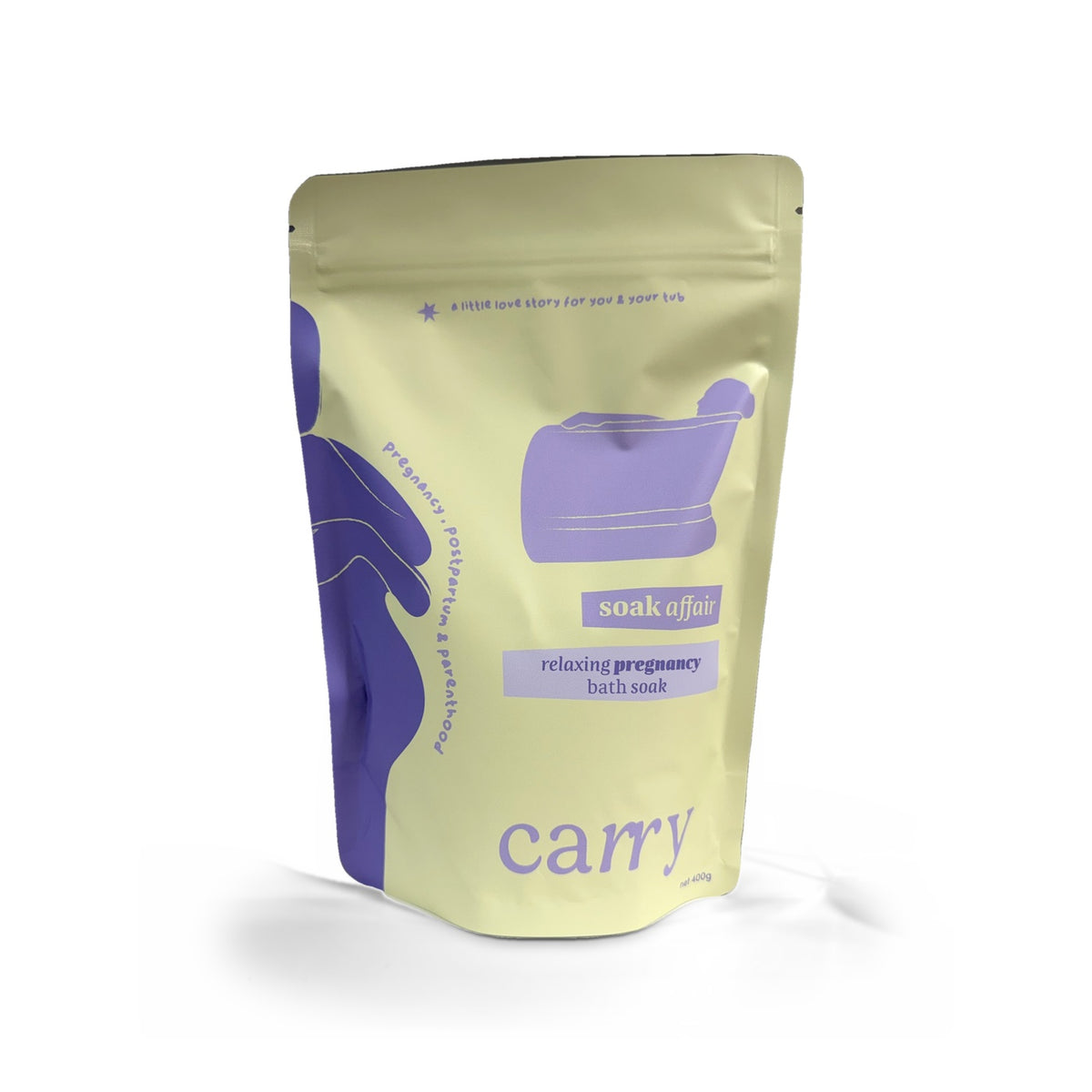 Carry Soak Affair relaxing pregnancy bath soak 400g pouch