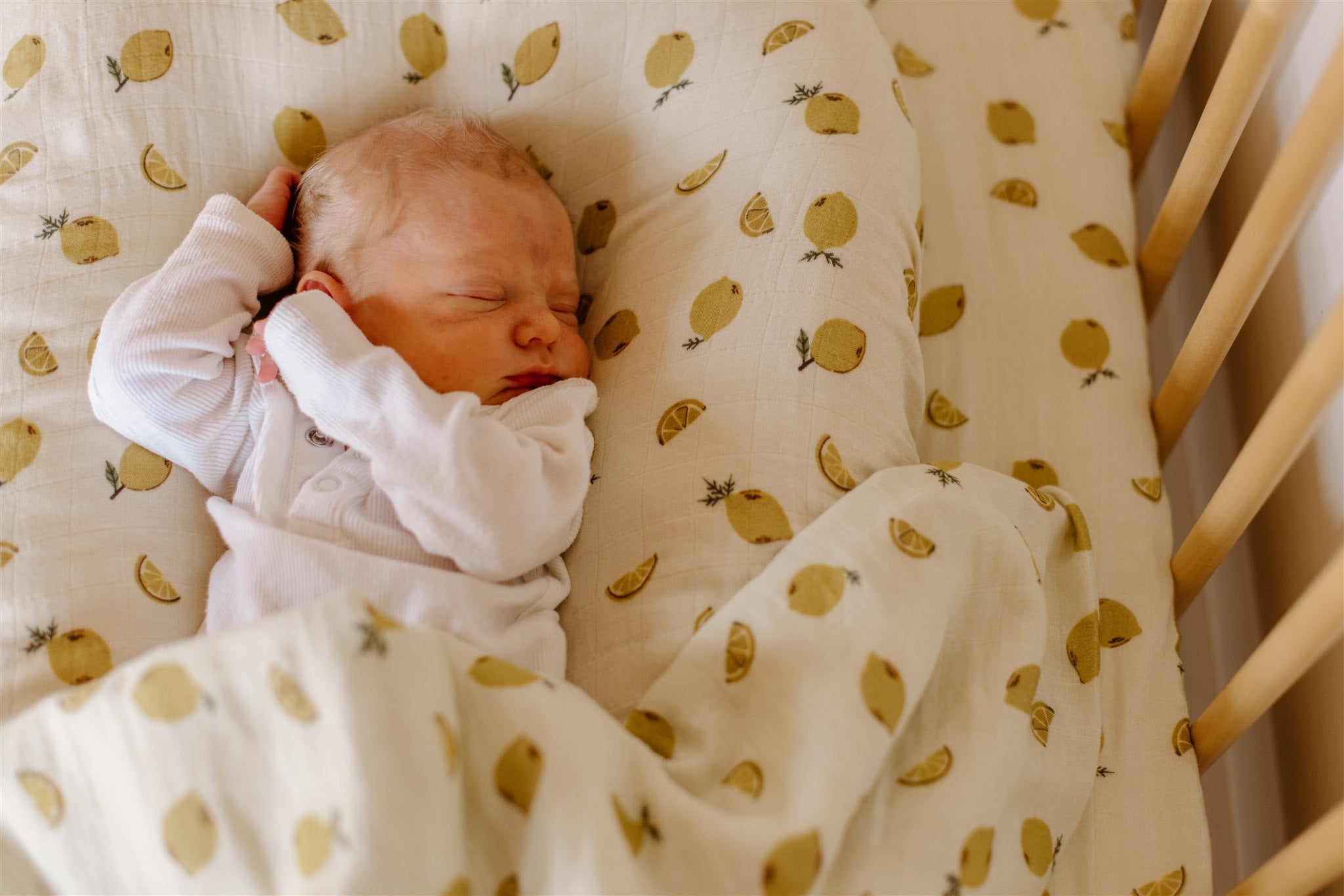 leni the label lemon swaddle blanket