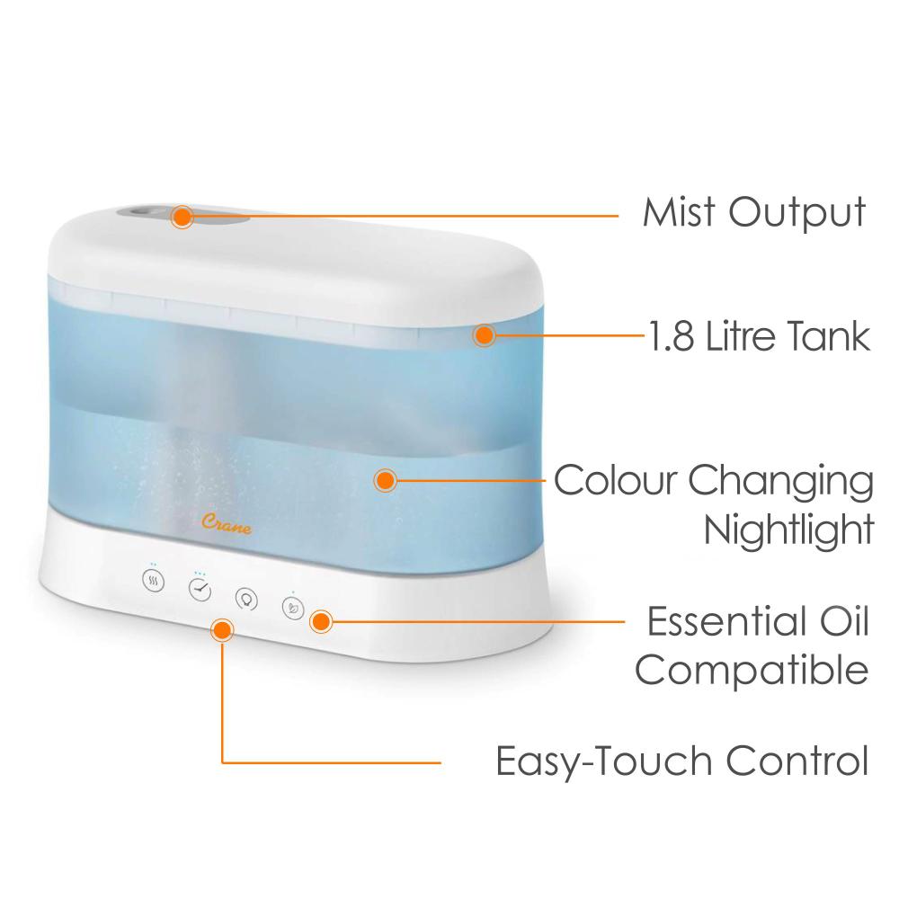 Crane Top Fill Humidifier top fill tank detail