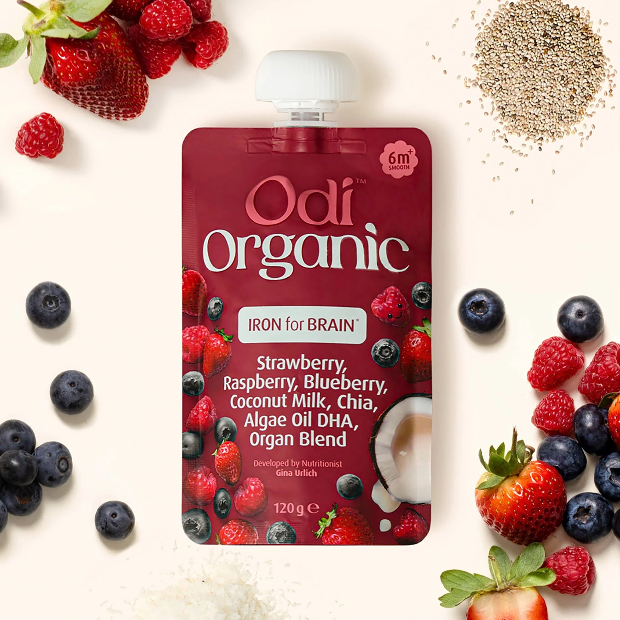 odi nutrition organic berry baby puree pouch