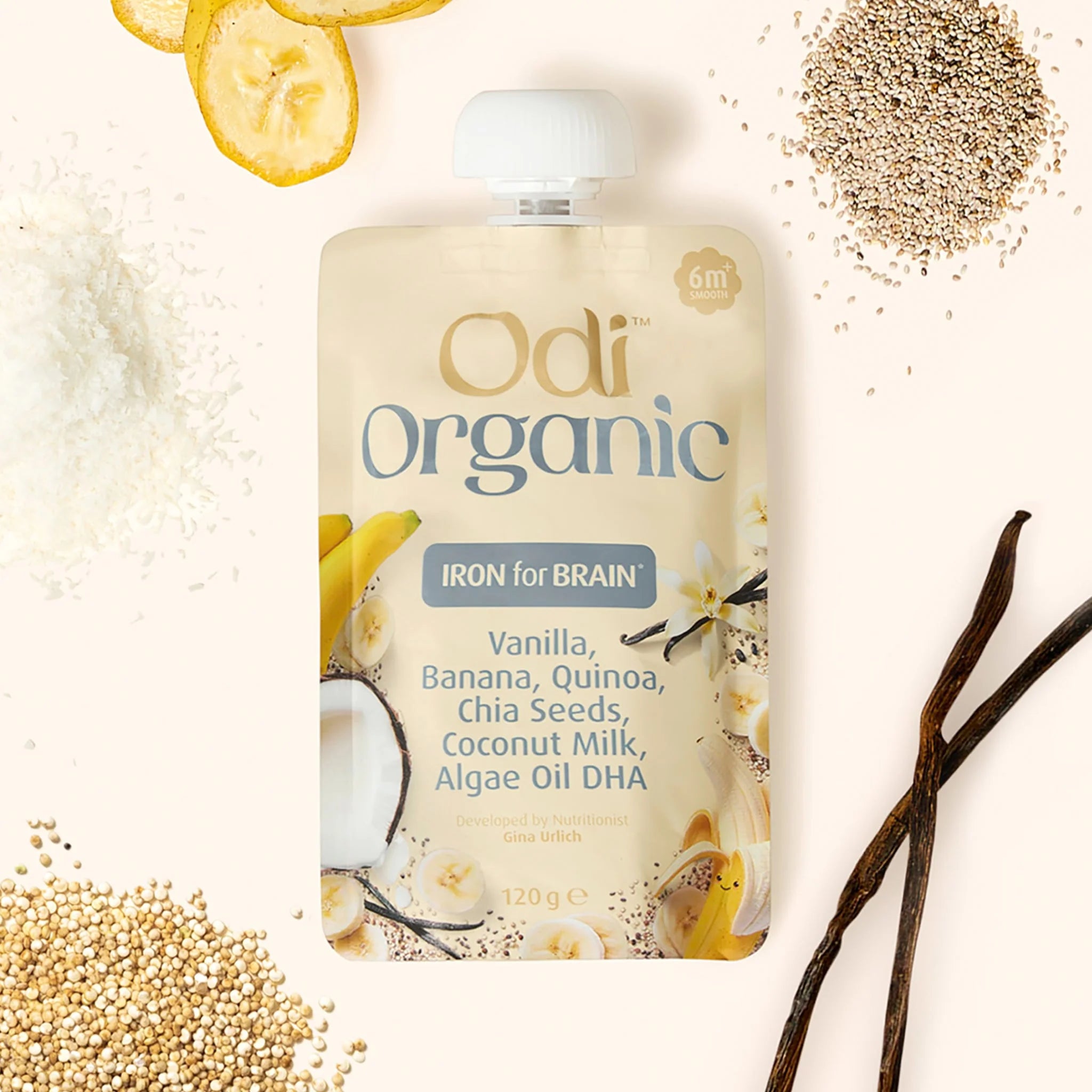 odi nutrition vanilla and coconut baby puree pouch