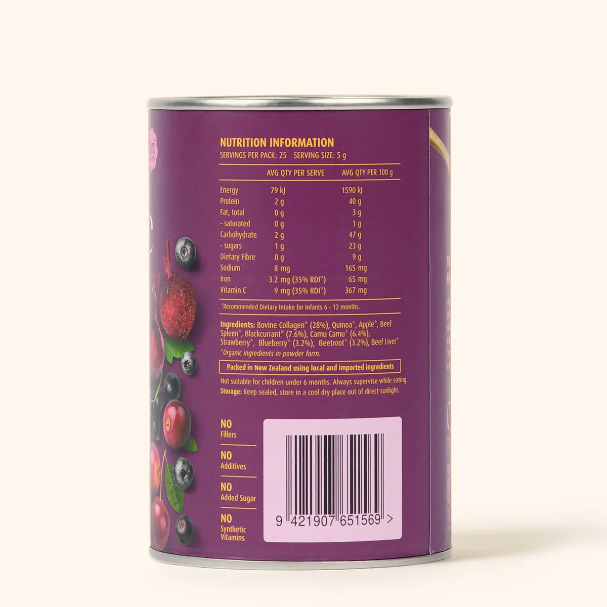 odi nutrition organic smoothie booster tin