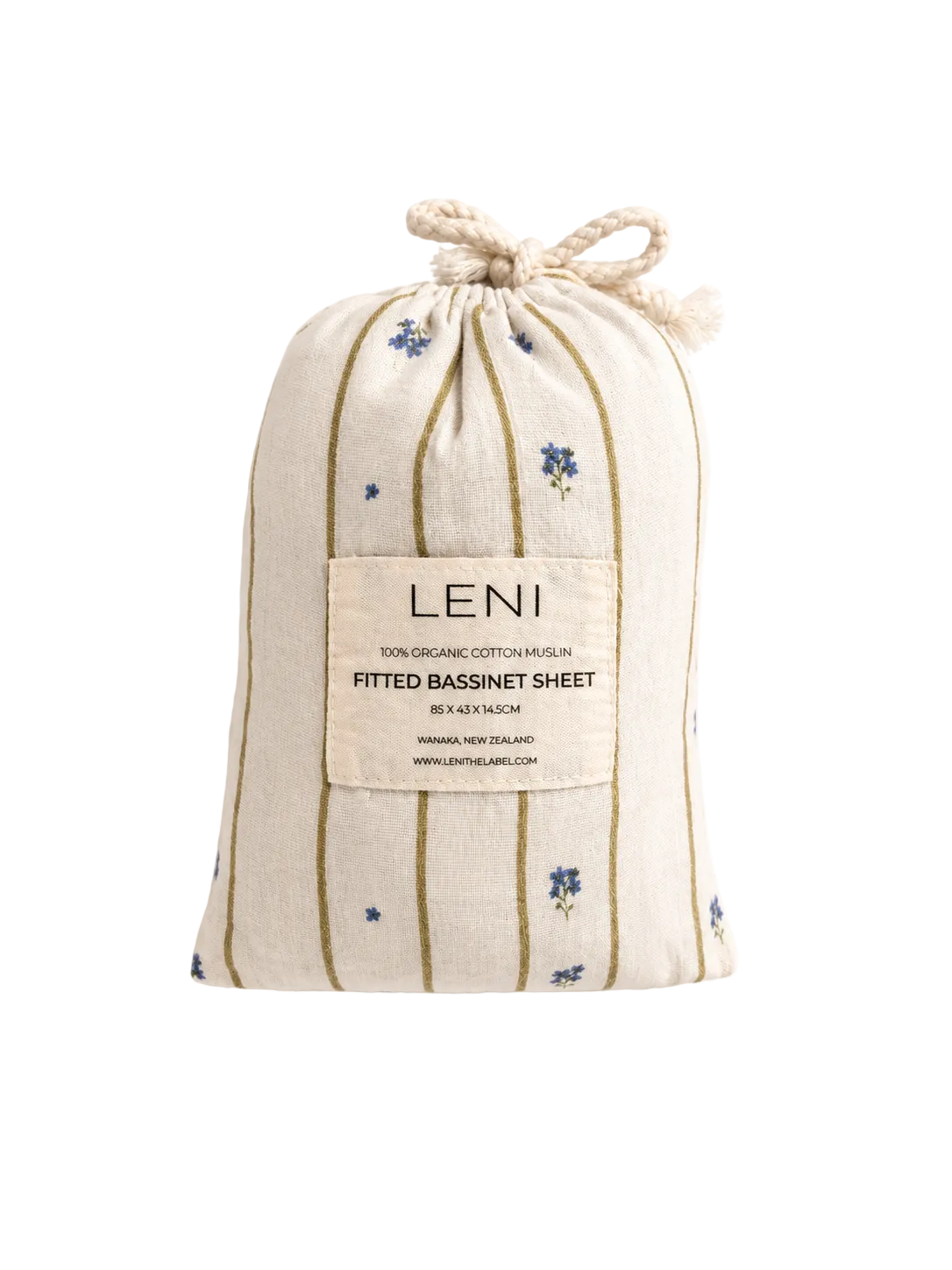forget me not organic muslin sheet