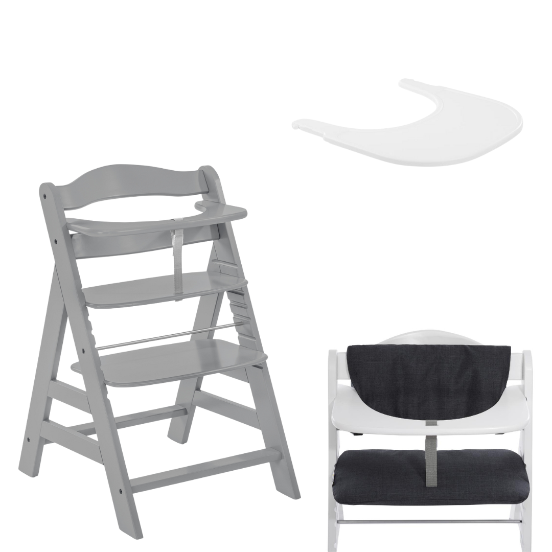 Hauck Alpha+ Highchair, Tray & Cushion Bundle