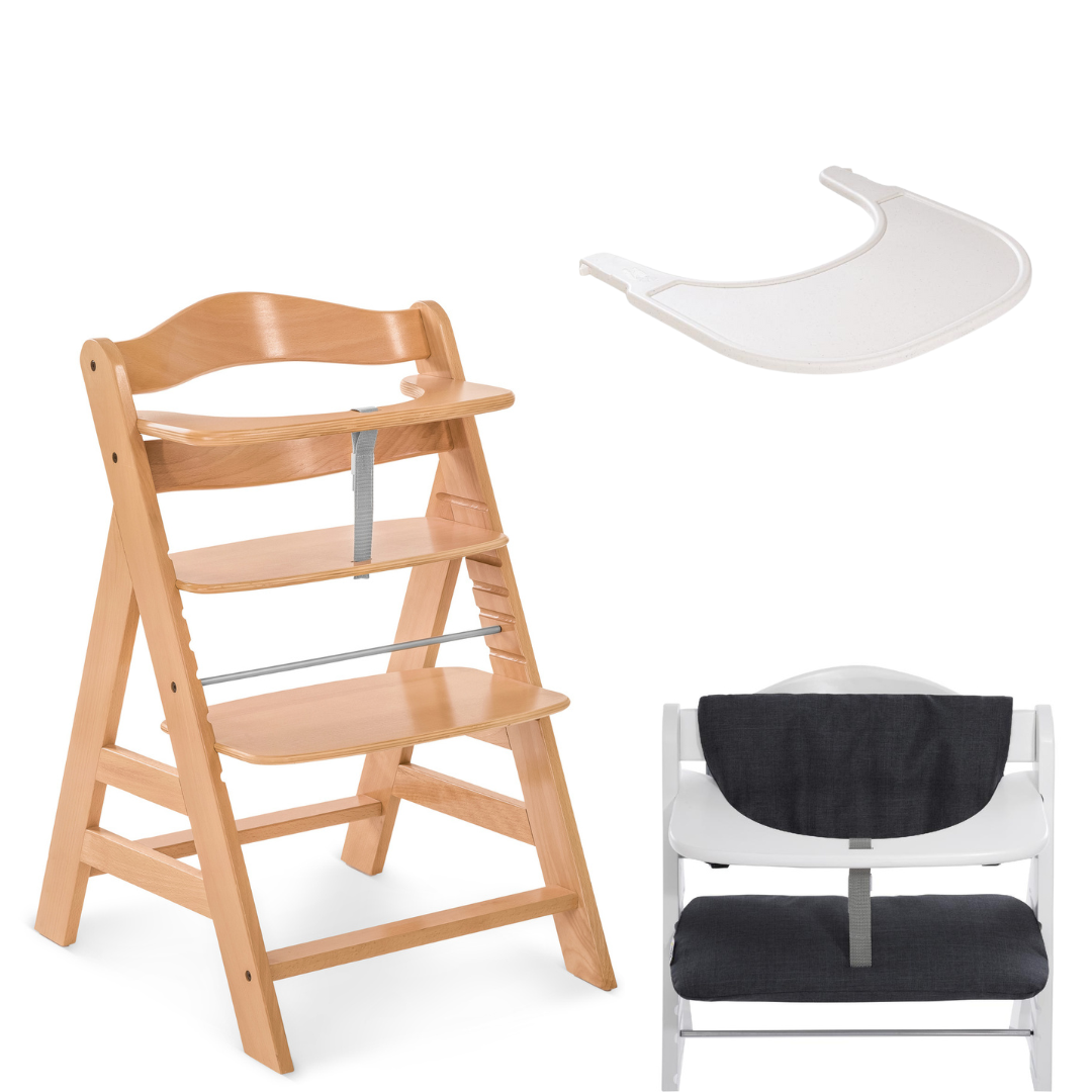 Hauck Alpha+ Highchair, Tray & Cushion Bundle
