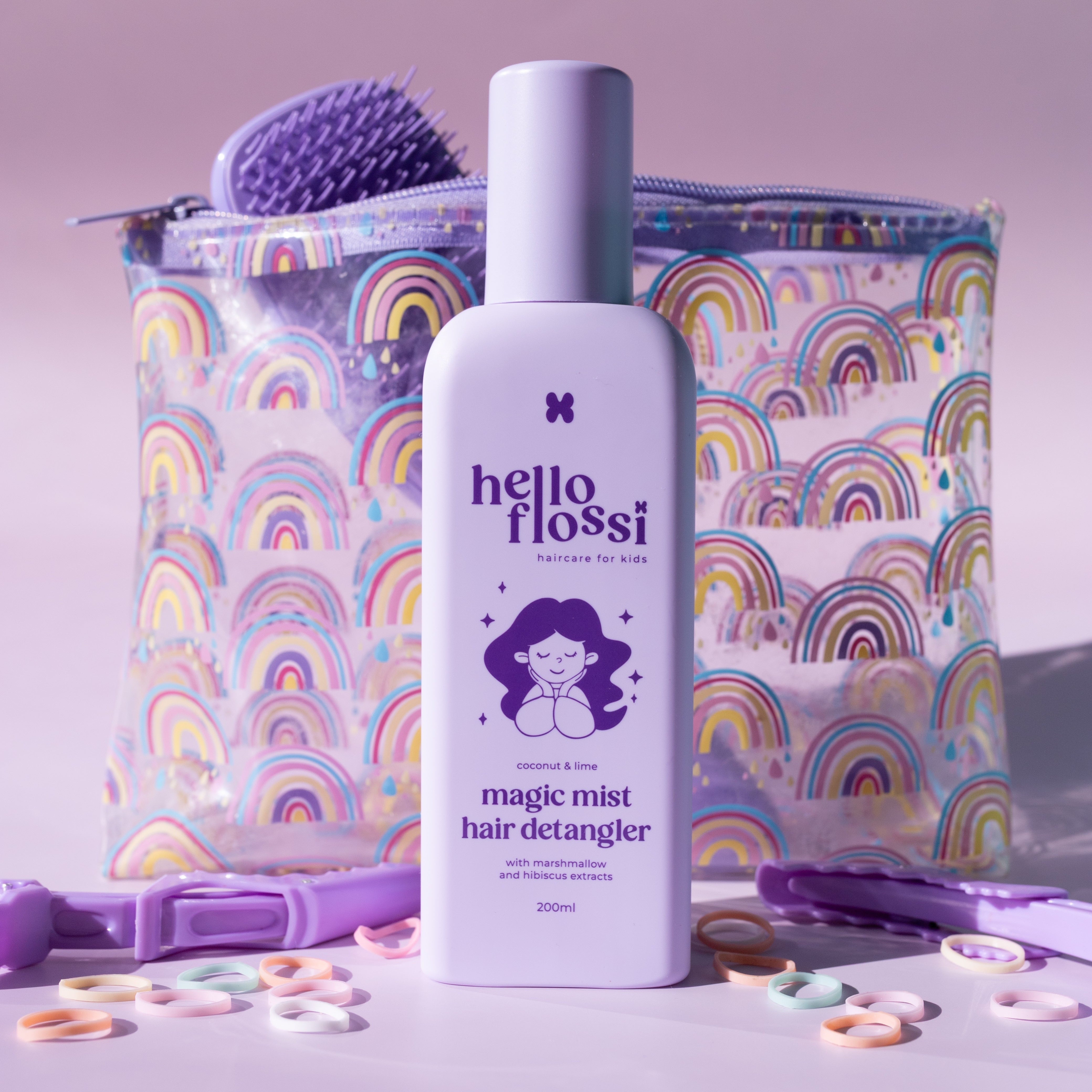 Hello Flossi Magic Mist Kids Hair Detangler bottle