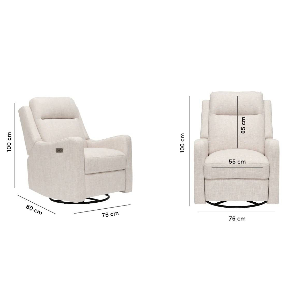 Il Tutto Henry Electric Recliner Chair - Eggshell