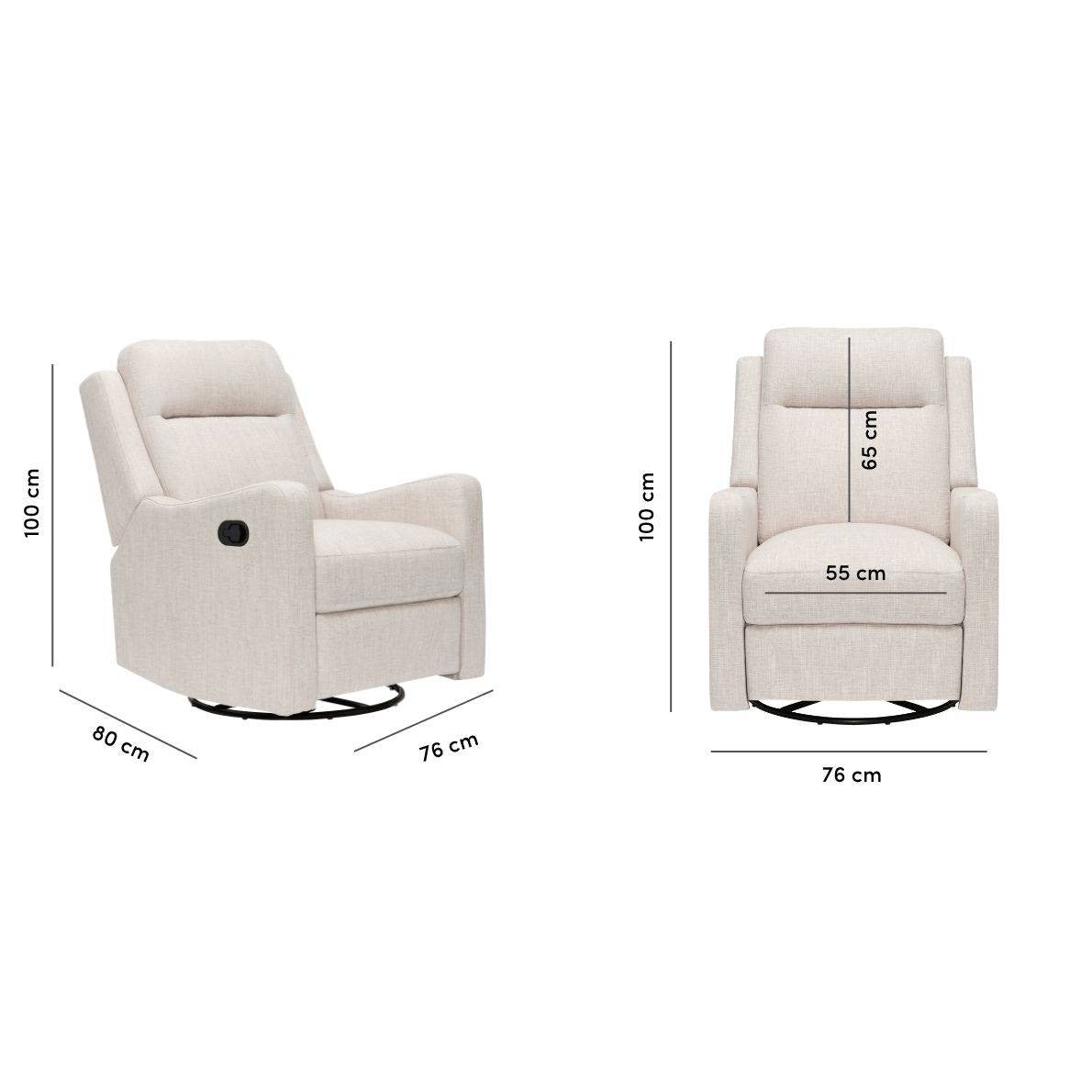 Il Tutto Henry Manual Recliner Chair - Eggshell