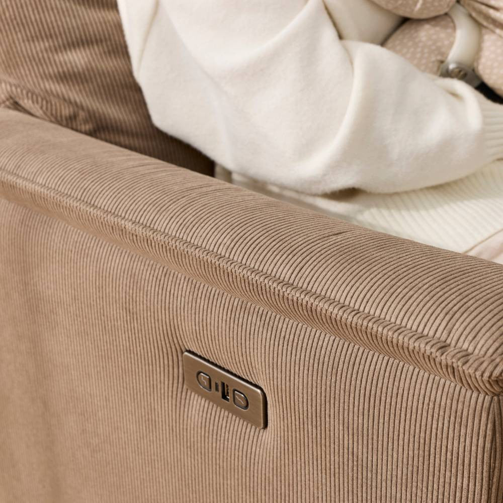 Il Tutto Louie Electric Recliner Chair - Mocha Corduroy