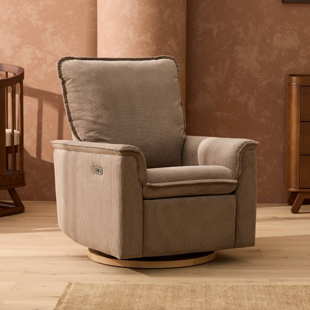 Il Tutto Louie Electric Recliner Chair - Mocha Corduroy