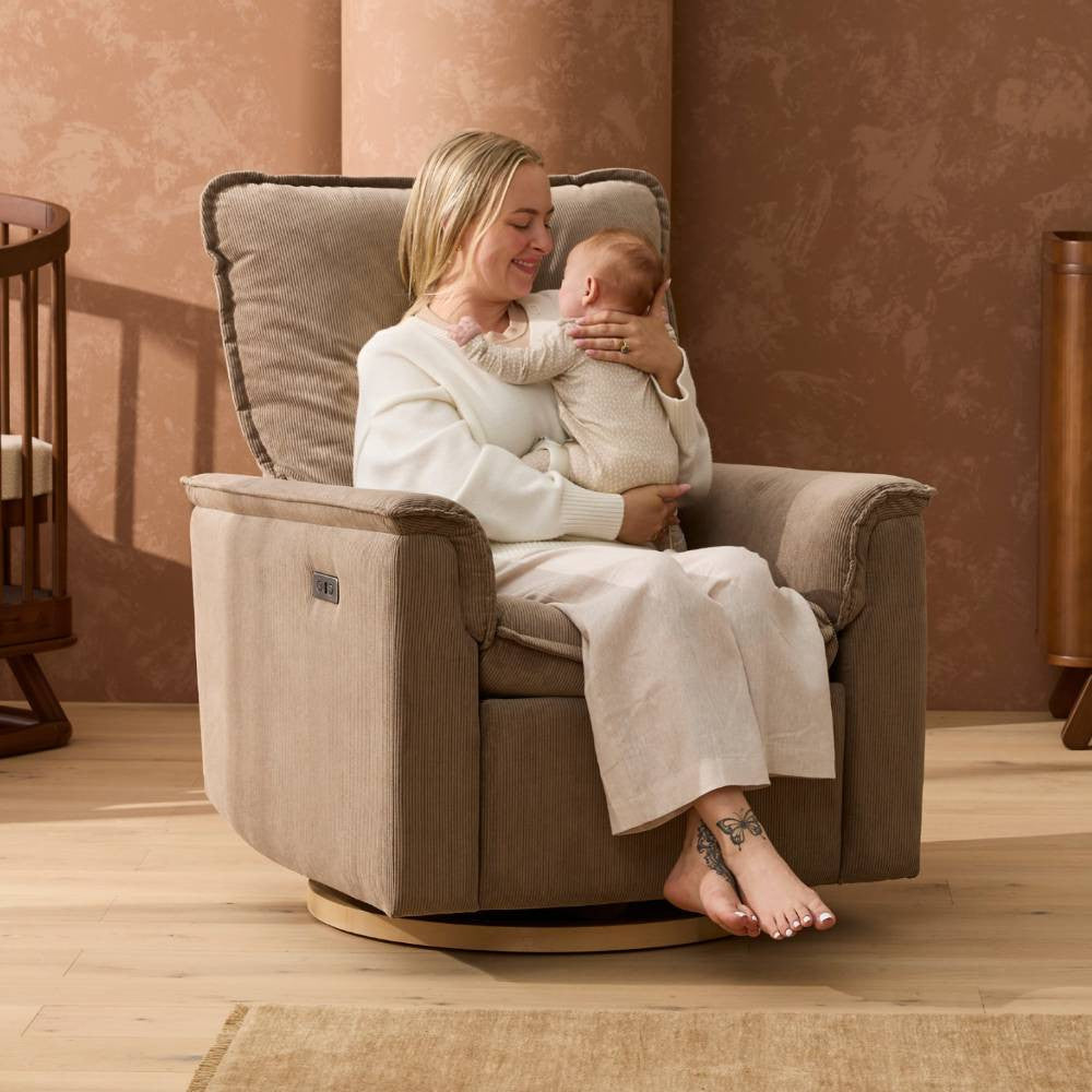 Il Tutto Louie Electric Recliner Chair - Mocha Corduroy