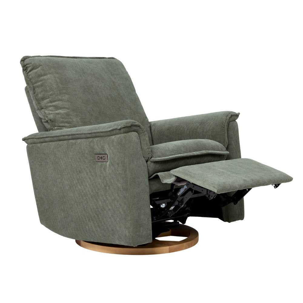 Il Tutto Louie Electric Recliner Chair - Olive Corduroy