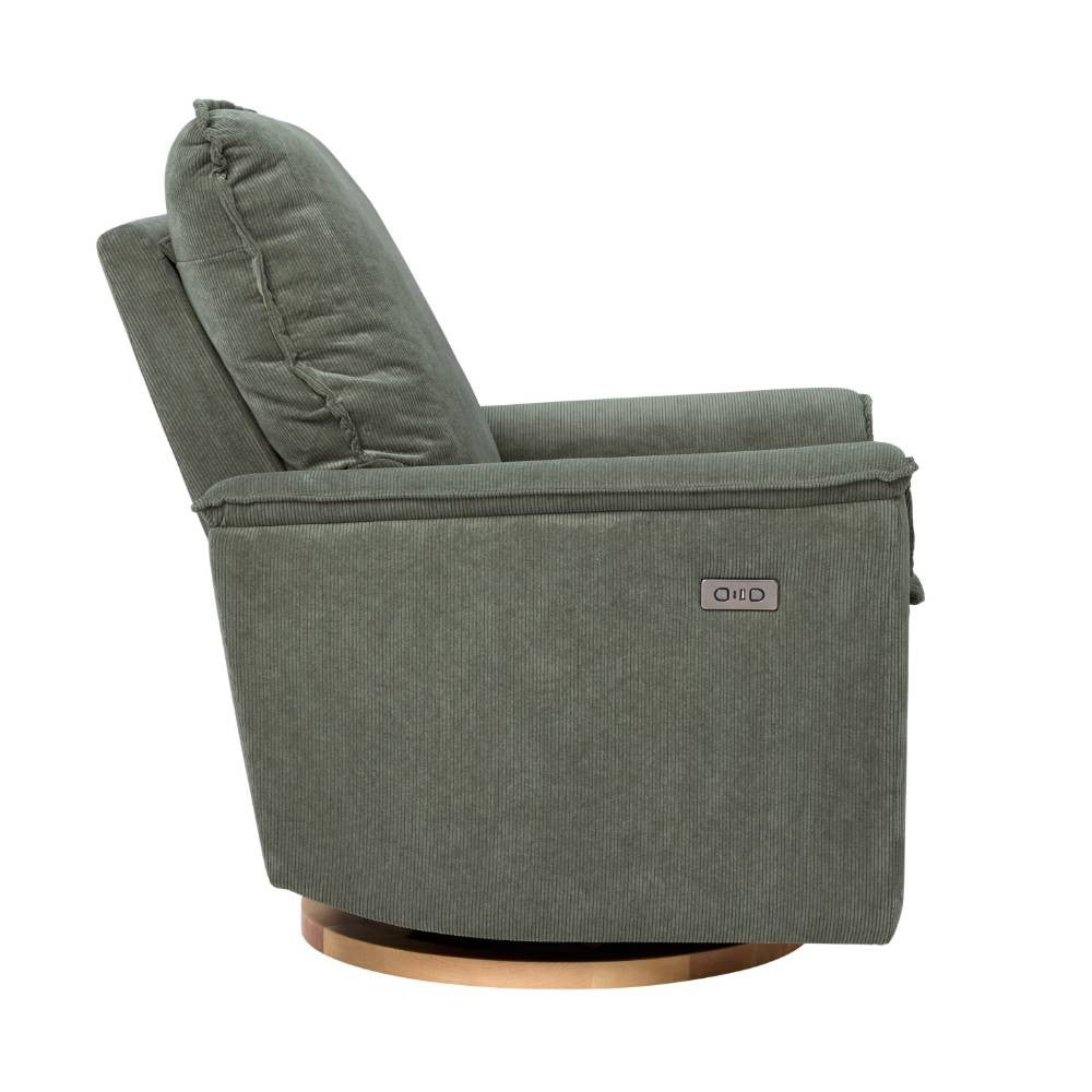 Il Tutto Louie Electric Recliner Chair - Olive Corduroy
