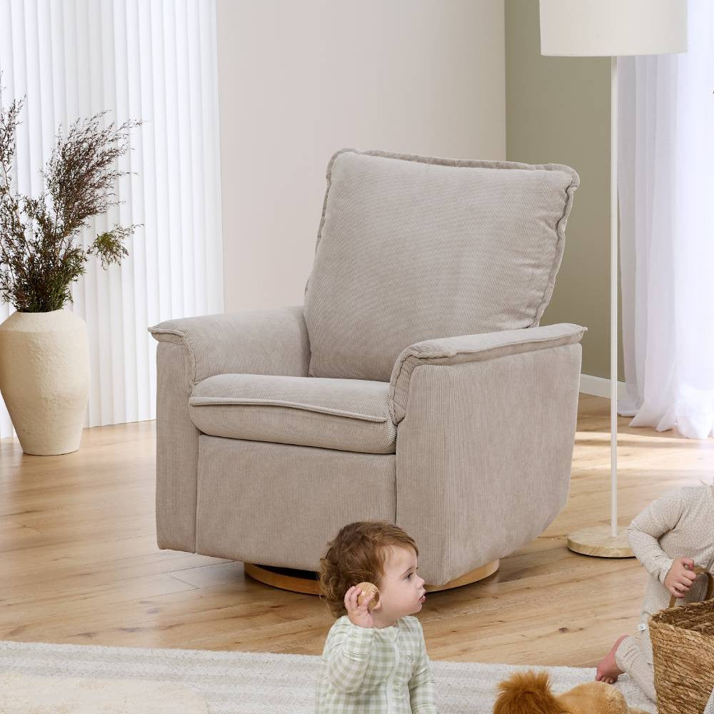 Il Tutto Louie Electric Recliner Chair - Taupe Corduroy