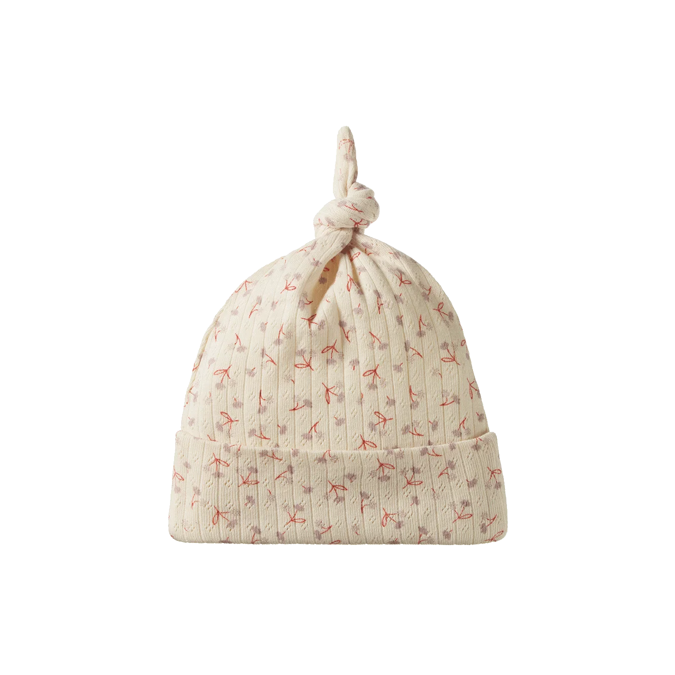 nature baby knotted beanie dandelion