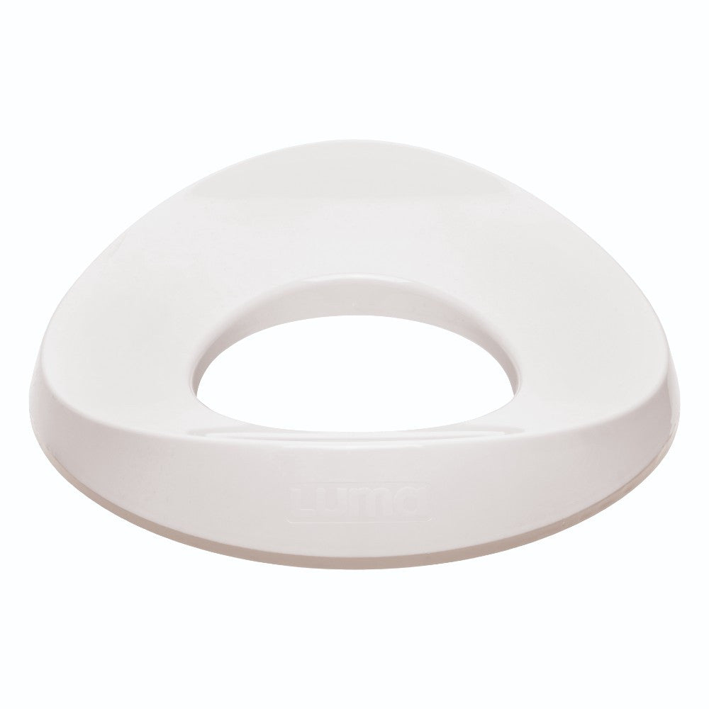 Luma Toilet Training Seat in White, side view