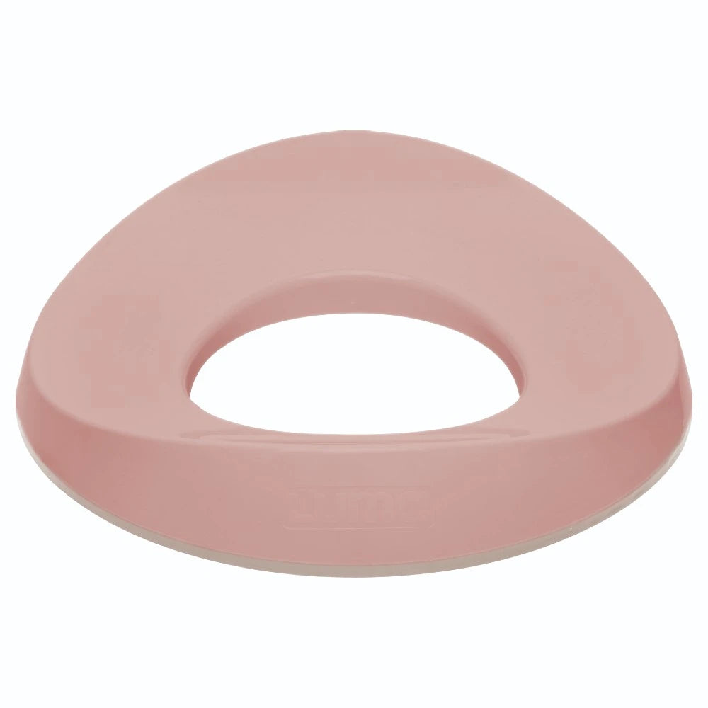Luma Toilet Training Seat in Blush Pink, side view