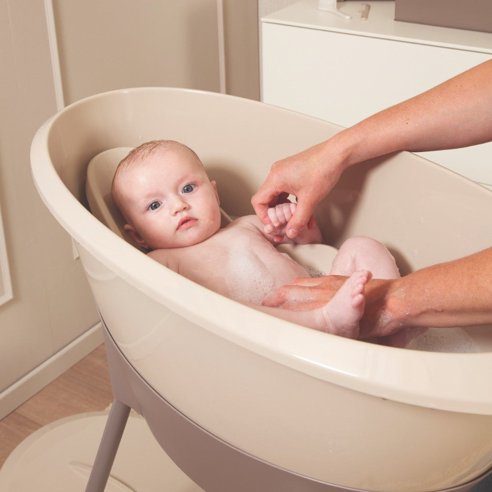 Luma Baby Bath Support in Almond, in the Luma Baby Bath