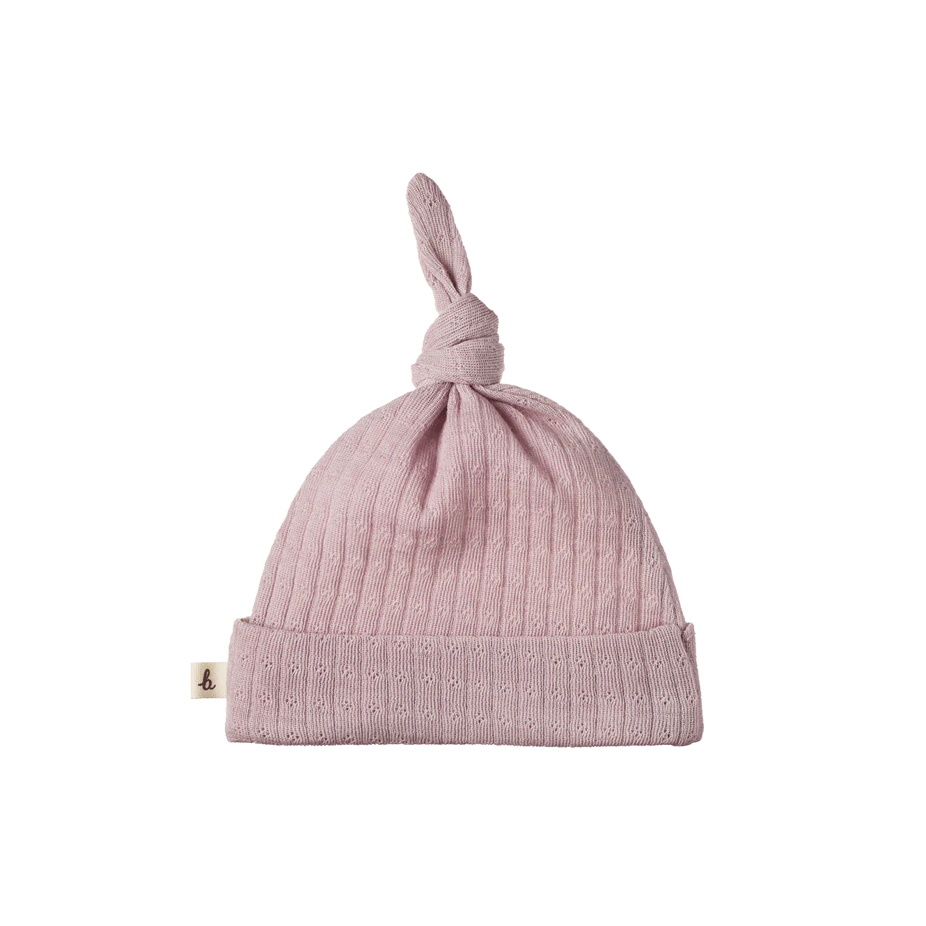 merino knotted beanie lilac