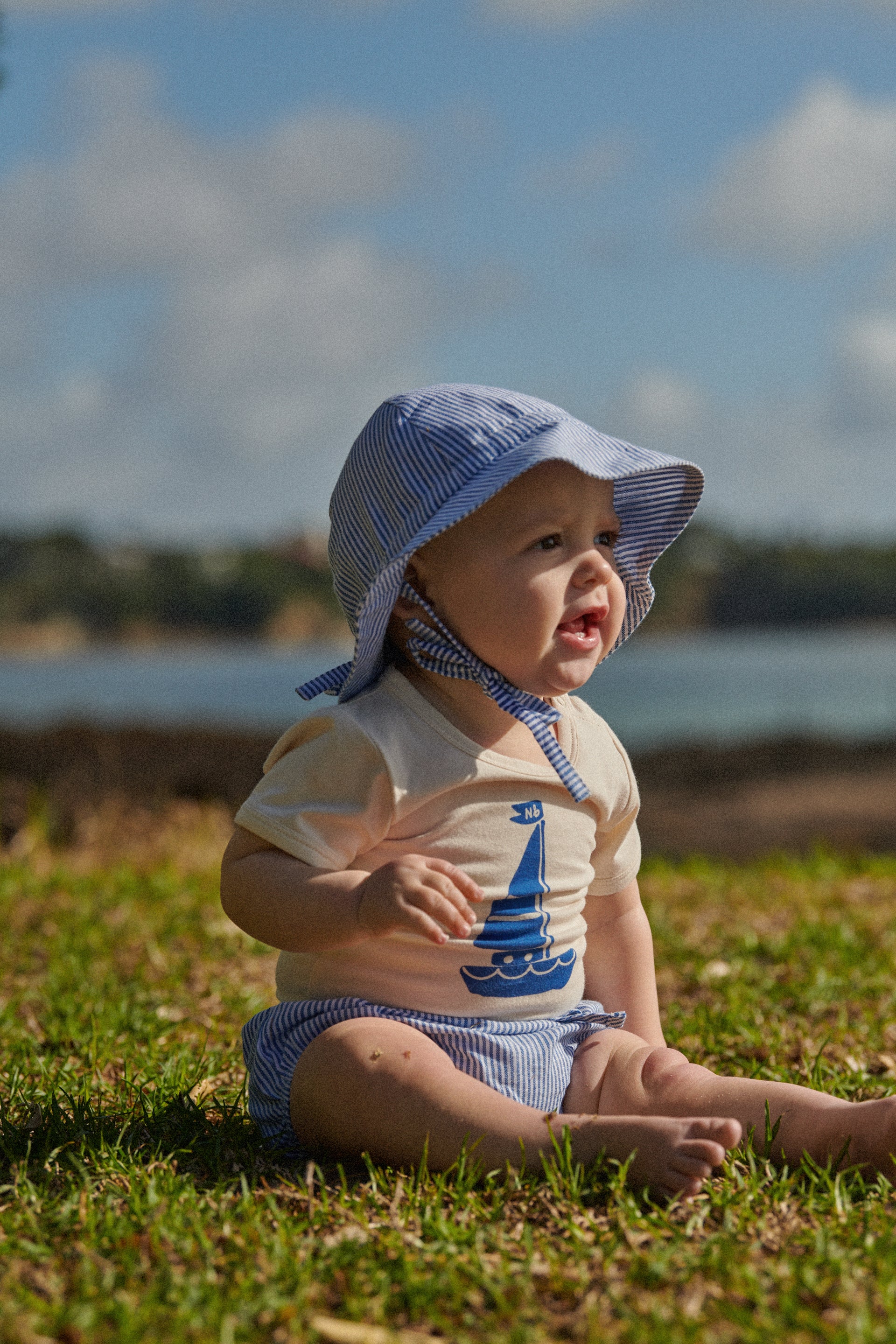 nature baby sail boat bodysuit
