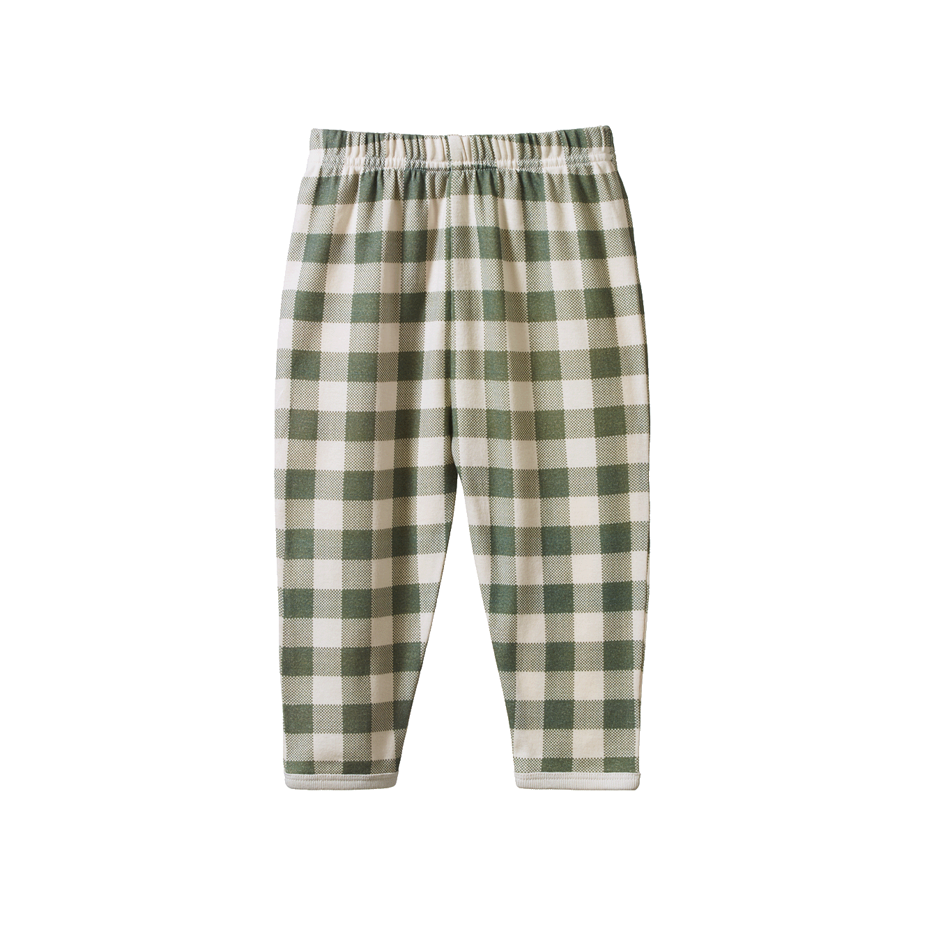 Nature Baby Long Sleeve Pyjamas in Crispin Check, detail view