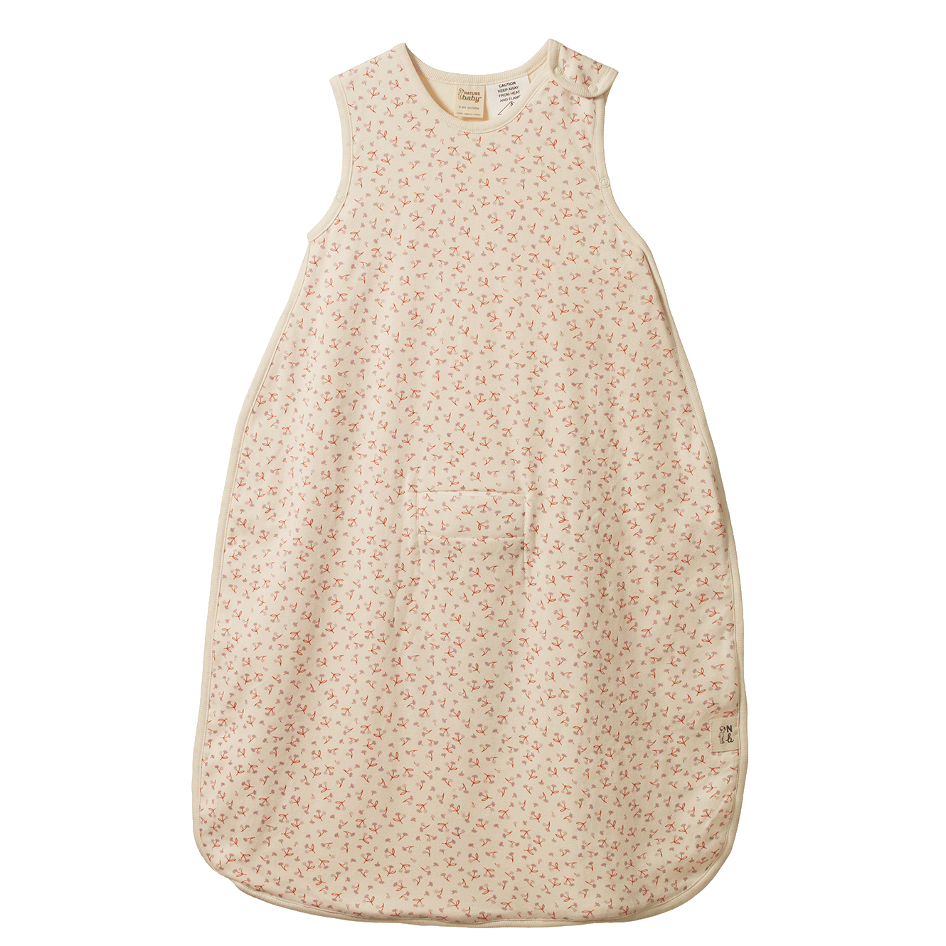 nature baby's cotton sleeping bag in dandelion print