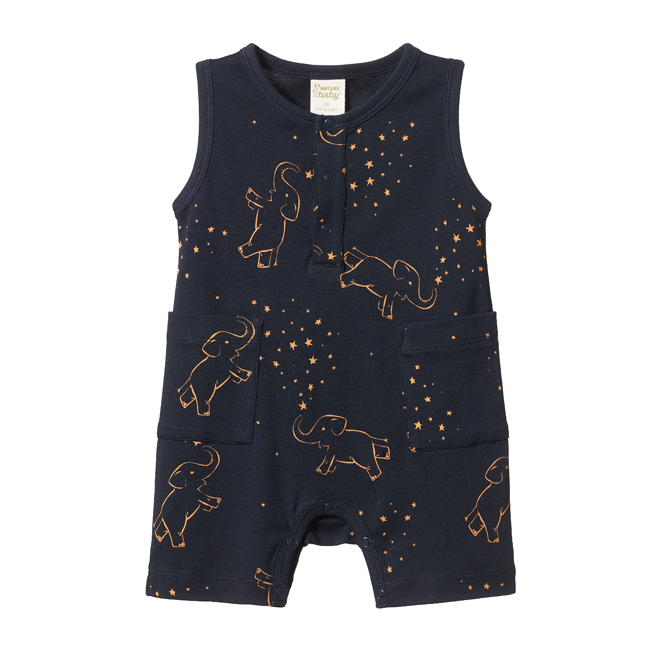 nature baby camper suit fairground navy