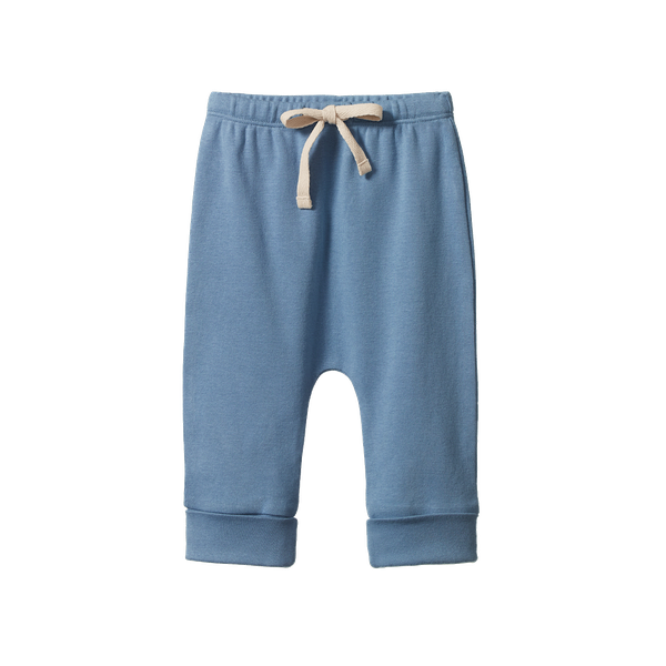 Nature Baby Drawstring Pants in Jetty organic cotton